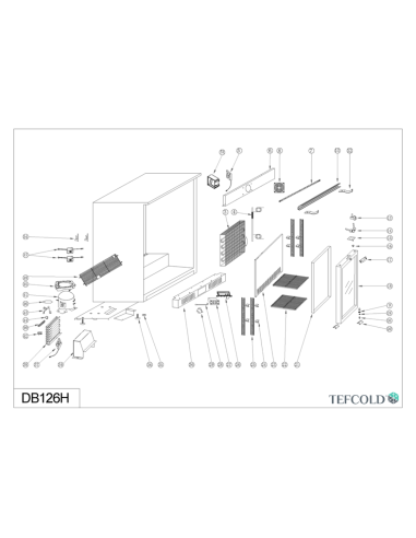 Arrière de bar - référence DB126H - Tefcold 