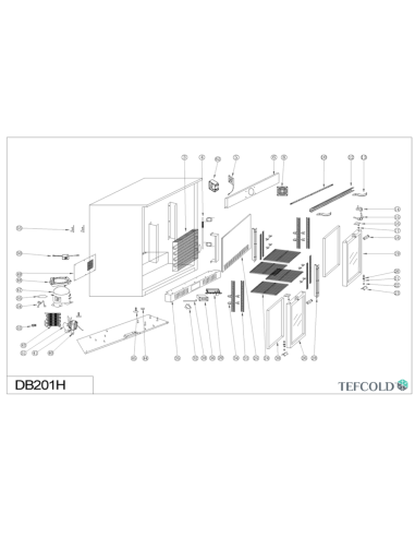 Arrière de bar - référence DB201H - Tefcold 