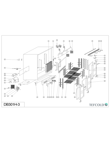 Arrière de bar - référence DB301H-3 - Tefcold 