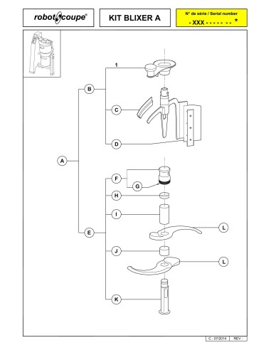 Pièces détachées pour Blixer KIT BLIXER A - Robot Coupe 