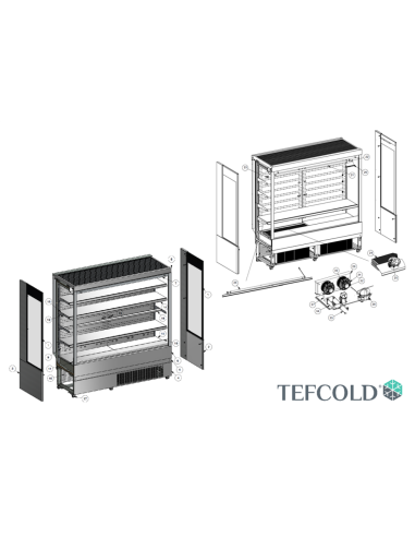 Vitrine réfrigérée inox - référence MCX90M - Tefcold 