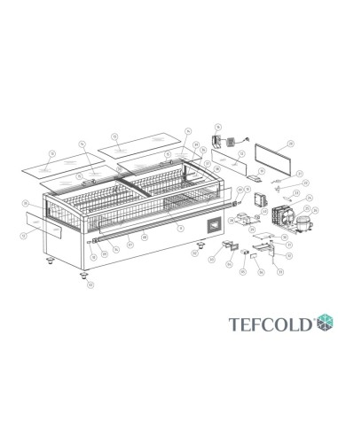 Réfrigérateur / congélateur de supermarché - référence VIEW 250 CF VS - Tefcold 