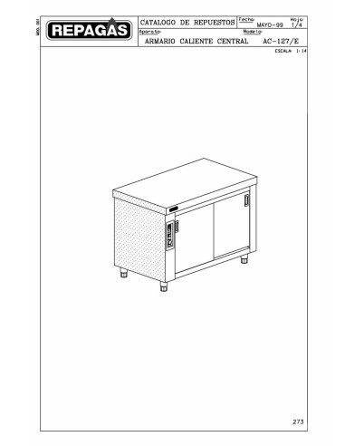 Pièces détachées REPAGAS AC127E Annee 1999 