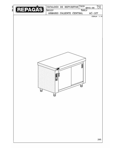 Pièces détachées REPAGAS AC127 Annee 1999 