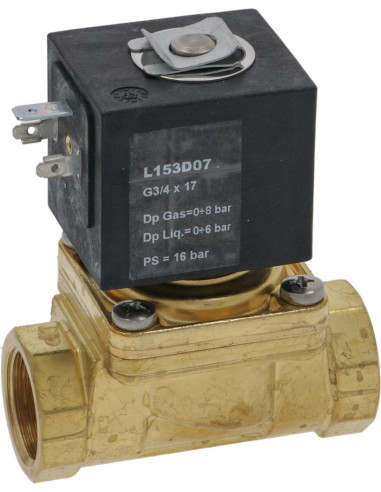 Electrovanne L153D07 Ø 3/4" Ff 230V pour Marmite Électrique Zanussi 