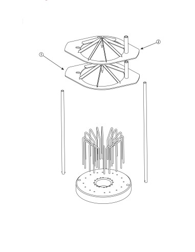 Pièces détachées pour Sectionneur inox melon - 6 parts 