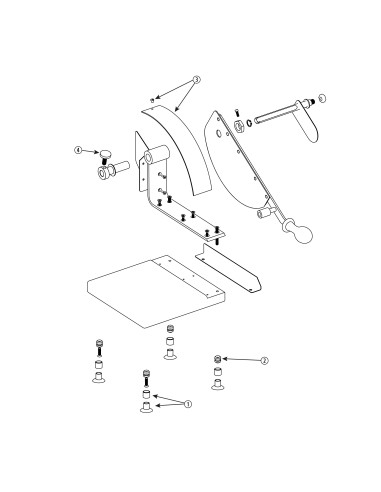 Pièces détachées pour Coupe-pain lame ronde à butée / socle bois 