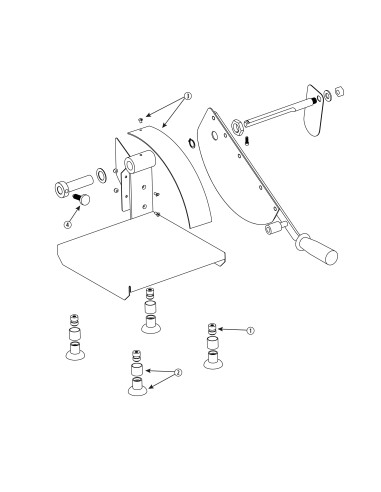 Pièces détachées pour Coupe-pain lame ronde à butée / socle inox 