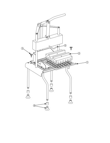 Pièces détachées pour Coupe-salade inox - modèle restaurant - 24 x 24 mm 