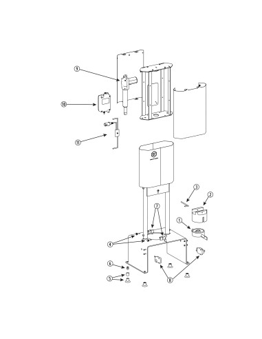 Pièces détachées pour Epluche ananas électrique - inox - Ø89 mm 