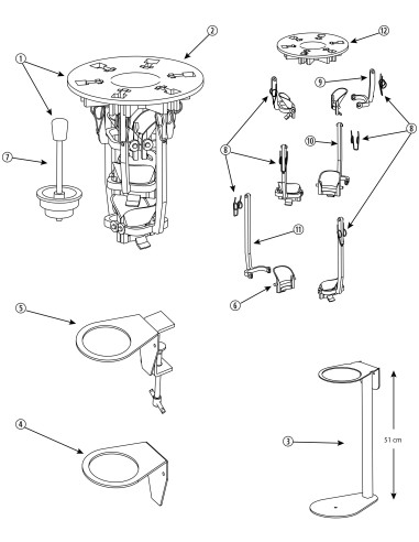 Pièces détachées pour Eplucheur mural inox - concombres 