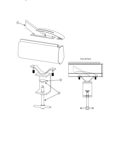 Pièces détachées pour Fendeur de sandwich (baguette) inox - socle serre joint 