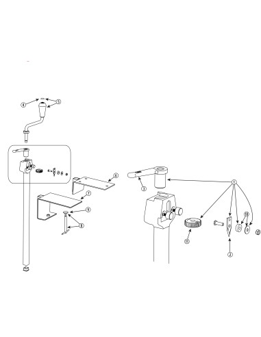 Pièces détachées pour Ouvre-boîtes manuel professionnel économique socle serre joint - 550 mm 