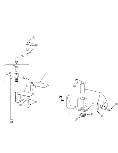 Pièces détachées pour Ouvre-boîtes manuel professionnel - modèle nickelé - serre joint - 550 mm 