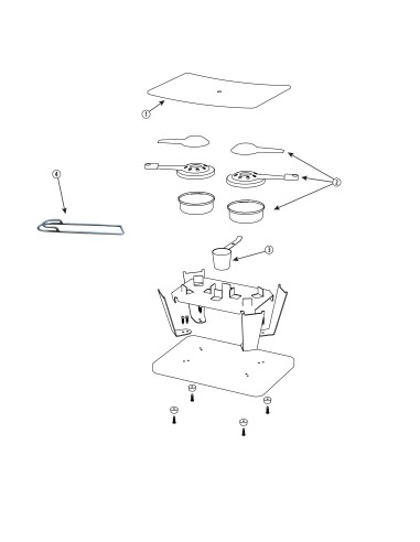 Pièces détachées pour Planchetta 4 pers. - socle bois 