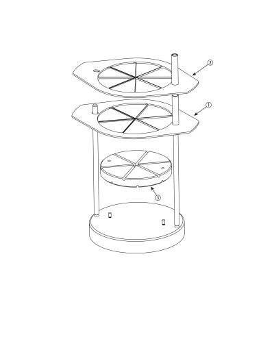 Pièces détachées pour Portionneur à camembert inox - 6 & 8 parts 