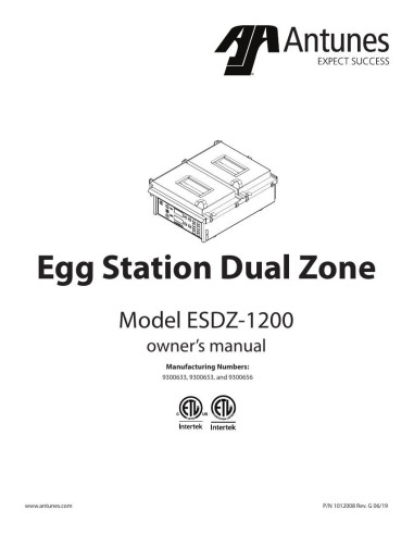 Pièces détachées ANTUNES ESDZ-1200 - ANTUNES ESDZ-1200 - Antunes