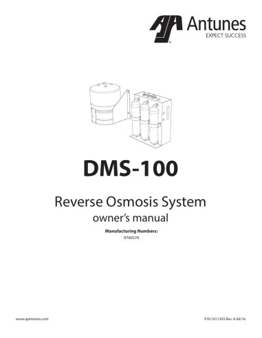 Pièces détachées ANTUNES DMS-100 - ANTUNES DMS-100 - Antunes