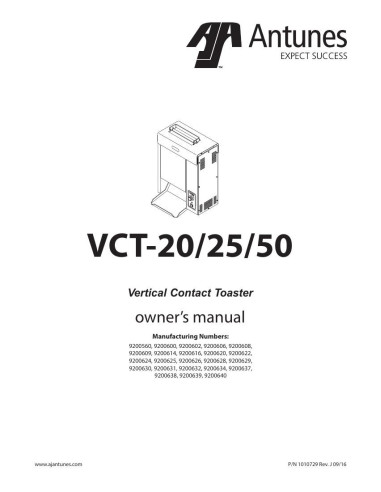 Pièces détachées ANTUNES VCT-20 - ANTUNES VCT-20 - Antunes