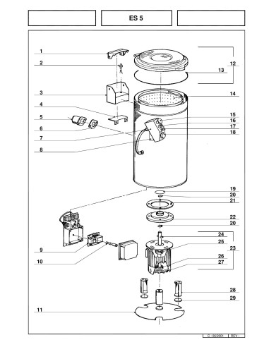 Pièces détachées pour Eplucheuses / Essoreuses ES 5 - Robot Coupe 