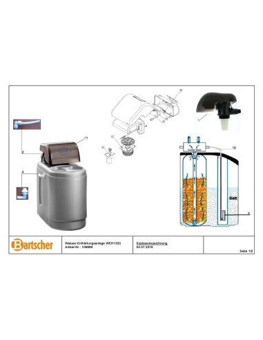 Pièces détachées pour Adoucisseur WEH1350 marque Bartsher