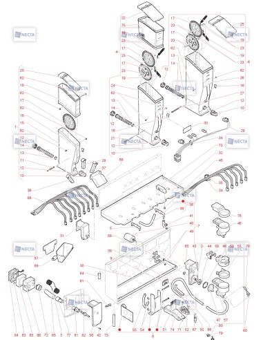 Pièces détachées Maestro Touch Espresso - 230V 50Hz - Moteur doseur de poudres - 9 - C5655X00 - Necta 