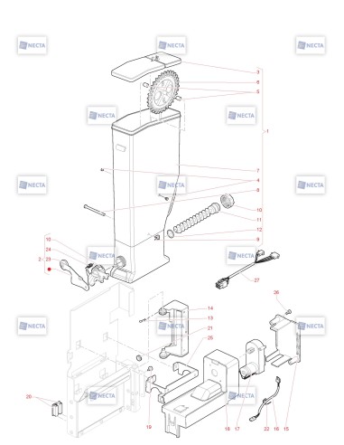 Pièces détachées Maestro Touch Espresso - 230V 50Hz - Récipient additionel latéral - 10 - C5655X00 - Necta 