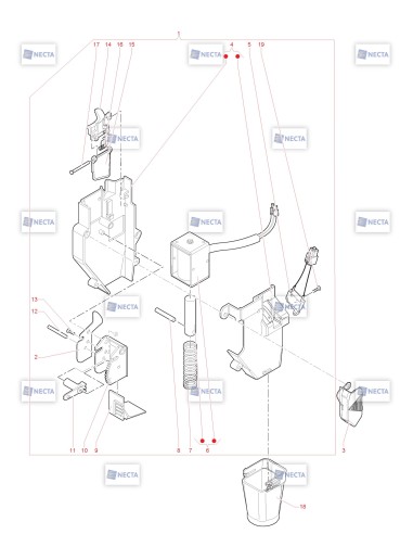 Pièces détachées Maestro Touch Espresso - 230V 50Hz - Doseur variable - 12 - C5655X00 - Necta 
