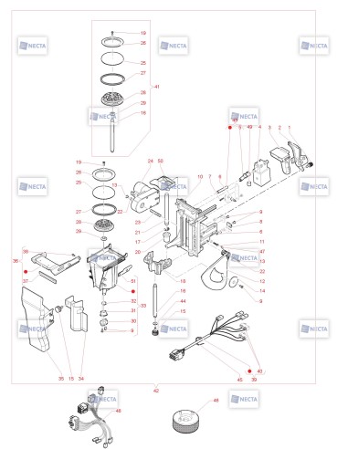 Pièces détachées Maestro Touch Espresso - 230V 50Hz - Groupe Tea Brewer - 15 - C5655X00 - Necta 