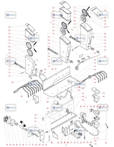 Pièces détachées Maestro Espresso - 230V 50Hz - Moteur doseur de poudres - 9 - C5645X00 - Necta 