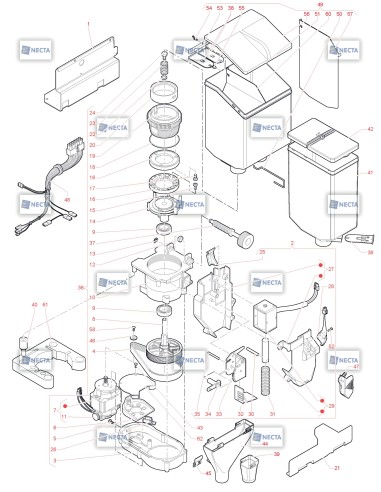 Pièces détachées Maestro Espresso - 230V 50Hz - Moulin doseur - 10 - C5645X00 - Necta 