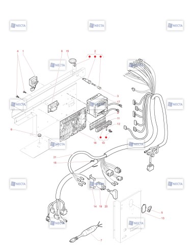 Pièces détachées Opera Touch - 120V 60Hz - Panneau électrique - 4 - C5515X02 - Necta 