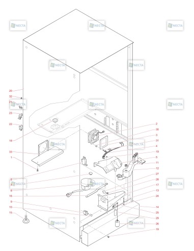 Pièces détachées Opera Touch - 120V 60Hz - Châssis - 3 - C6095X00 - Necta 