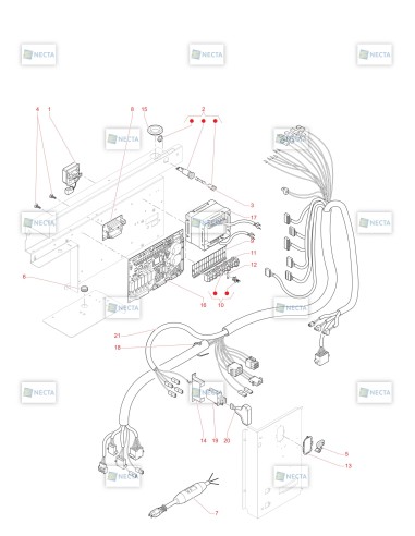 Pièces détachées Opera Touch - 120V 60Hz - Panneau électrique - 4 - C6095X00 - Necta 