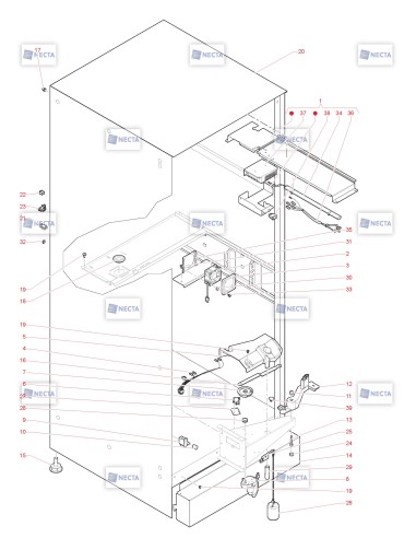 Pièces détachées Opera Plus Touch - 230V 50Hz - Châssis - 3 - C5205X01 - Necta 