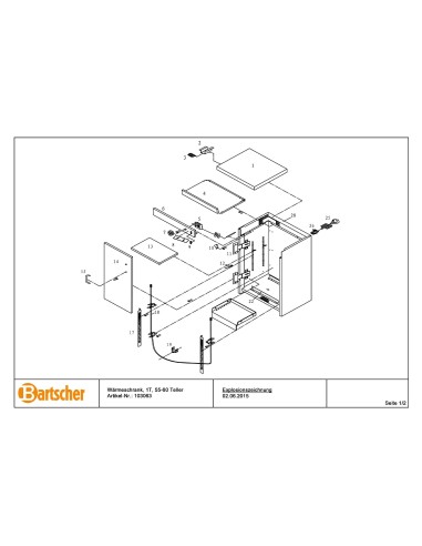 Pièces détachées pour Armoire chauff., 1T, 55-60 ass. marque Bartsher 