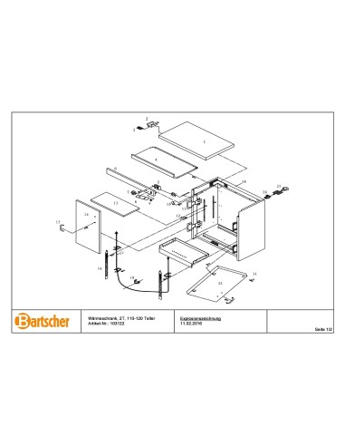 Pièces détachées pour Armoire chauff., 2T, 110-120 ass. marque Bartsher 