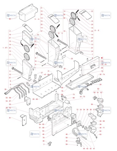 Pièces détachées Opera Espresso -Instant - 220V 50/60Hz - Moteur doseur de poudres - 12 - C4215X02 - Necta 