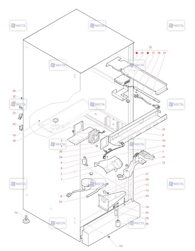 Pièces détachées Opera -  230V 50/60Hz - Châssis - 3 - C4215X03 - Necta 