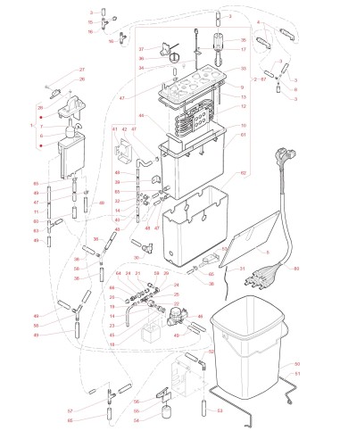 Pièces détachées Opera Fresh Brew - 230 50Hz - Circuit hydraulique - 5 - C4365X00 - Necta 