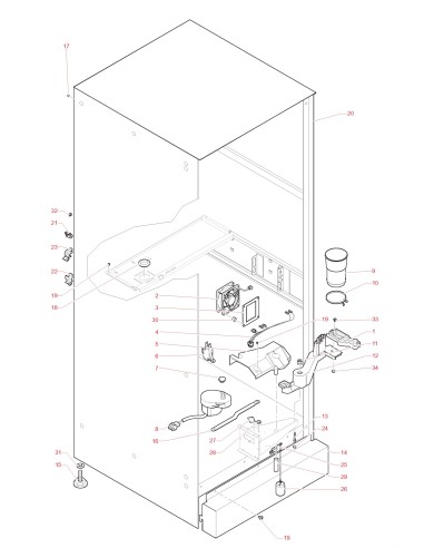 Pièces détachées Opera 110V 60Hz - Châssis - 3 - C4795X00 - Necta 