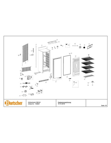 Pièces détachées pour Armoire de restauration positive 590LW marque Bartsher 