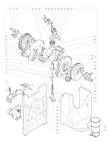 Pièces détachées Opera Plus - 230V 50 Hz - Groupe café Ø 38 - 12 - C4775X00 - Necta 