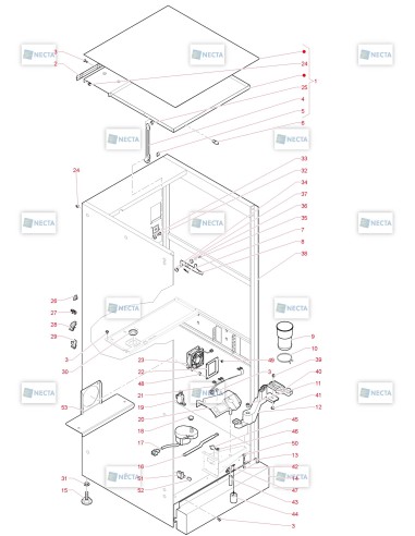 Pièces détachées Concerto Touch Plus - 230V 50Hz - Châssis - 3 - C5375X00 - Necta 