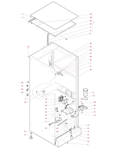 Pièces détachées Concerto - Meuble - 3 - C3705X01 - Necta 