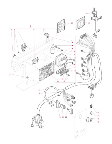 Pièces détachées Concerto - Panneau électrique - 4 - C3705X01 - Necta 