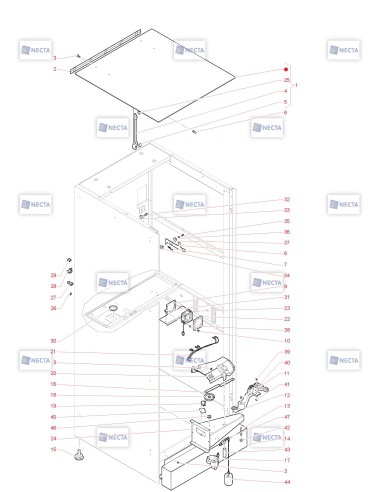 Pièces détachées Concerto - 230V 50/60Hz - Meuble - 3 - C3705X03 - Necta 