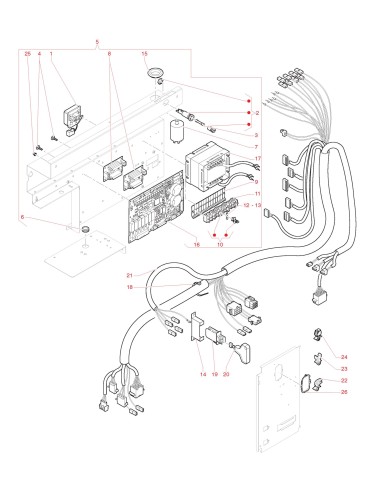 Pièces détachées Concerto Plus - 220V 50Hz - Panneau électrique - 4 - C4835X00 - Necta 