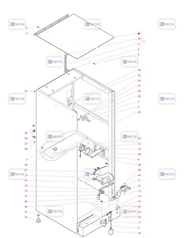 Pièces détachées Concerto Plus - 230V 50Hz - Meuble - 3 - C4835X01 - Necta 