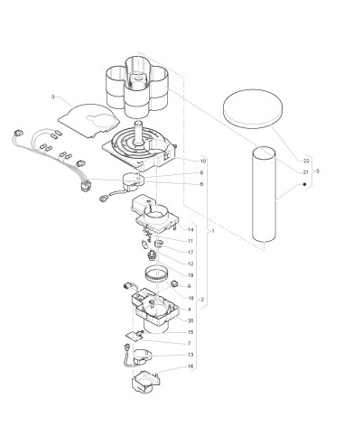 Pièces détachées Canto Touch Dual Cup - 230V 50Hz - Distributeur de gobelets 12 oz - 8 - C4125X00 - Necta 